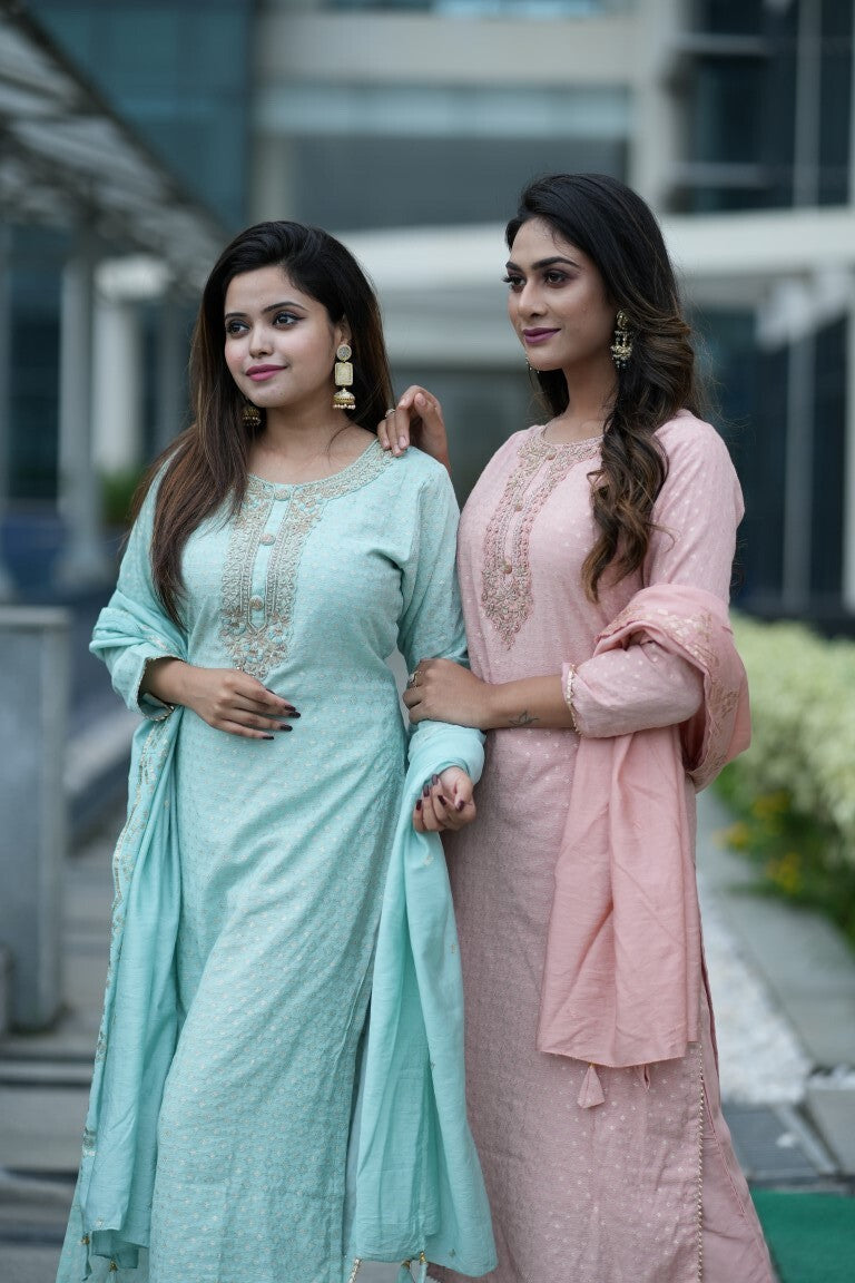 PF7271 - , Kurtis , Cotton Ethnic Clothing Hand Embroidery Kurta Sets