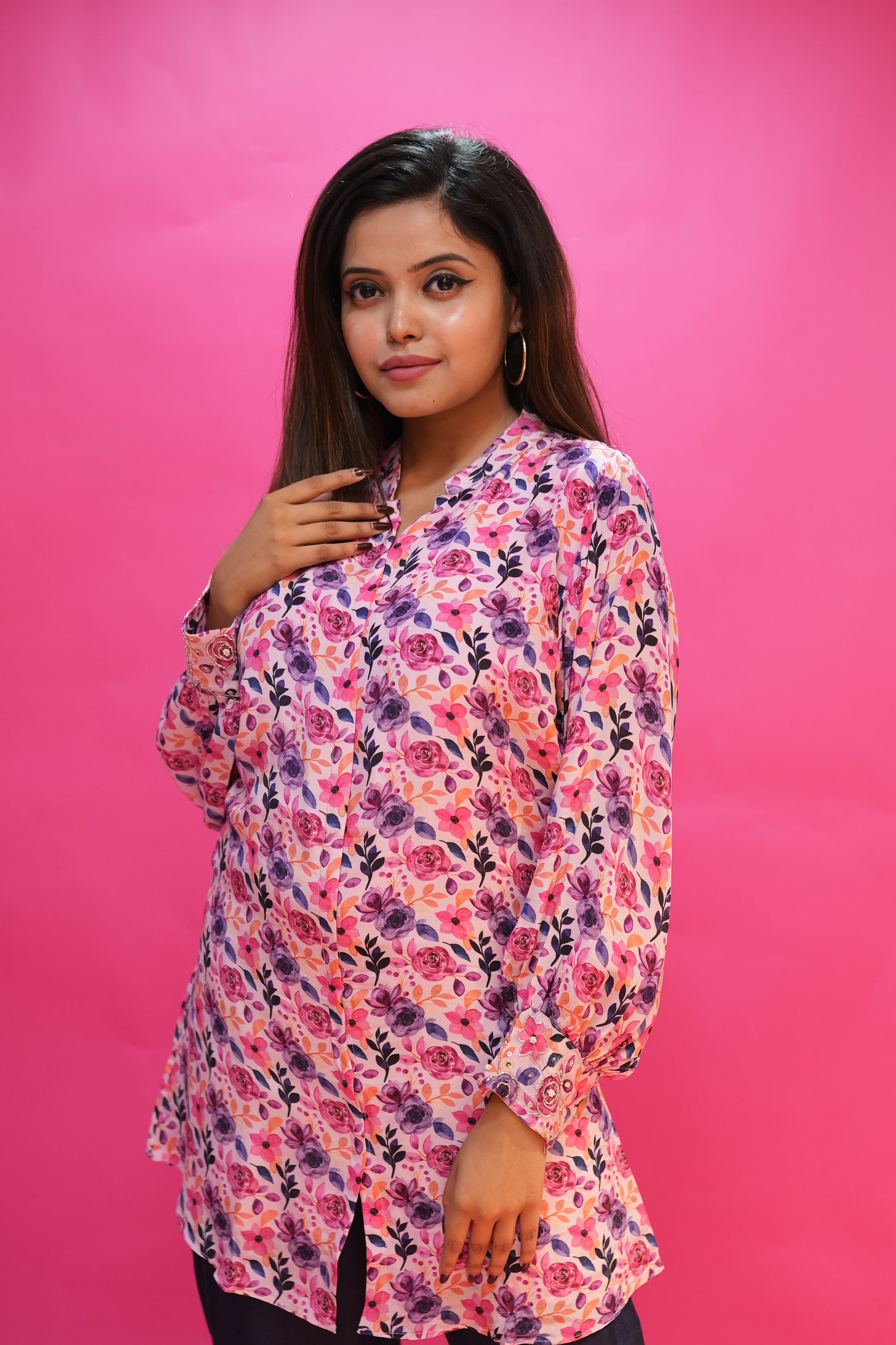 PF7704 - , Kurtis , Casual Wear Cord Sets Ethnic Clothing Printed Silk