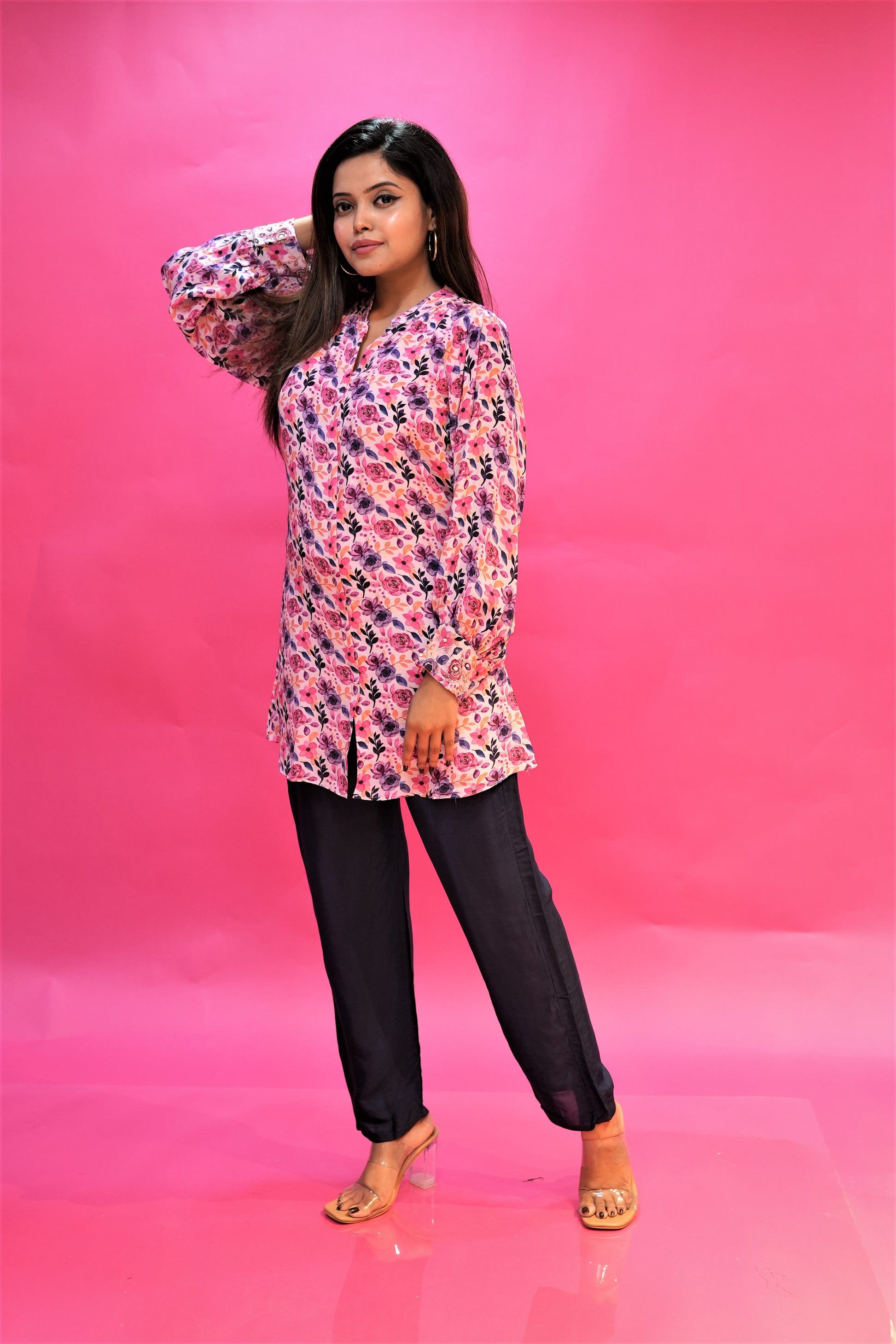 PF7704 - , Kurtis , Casual Wear Cord Sets Ethnic Clothing Printed Silk