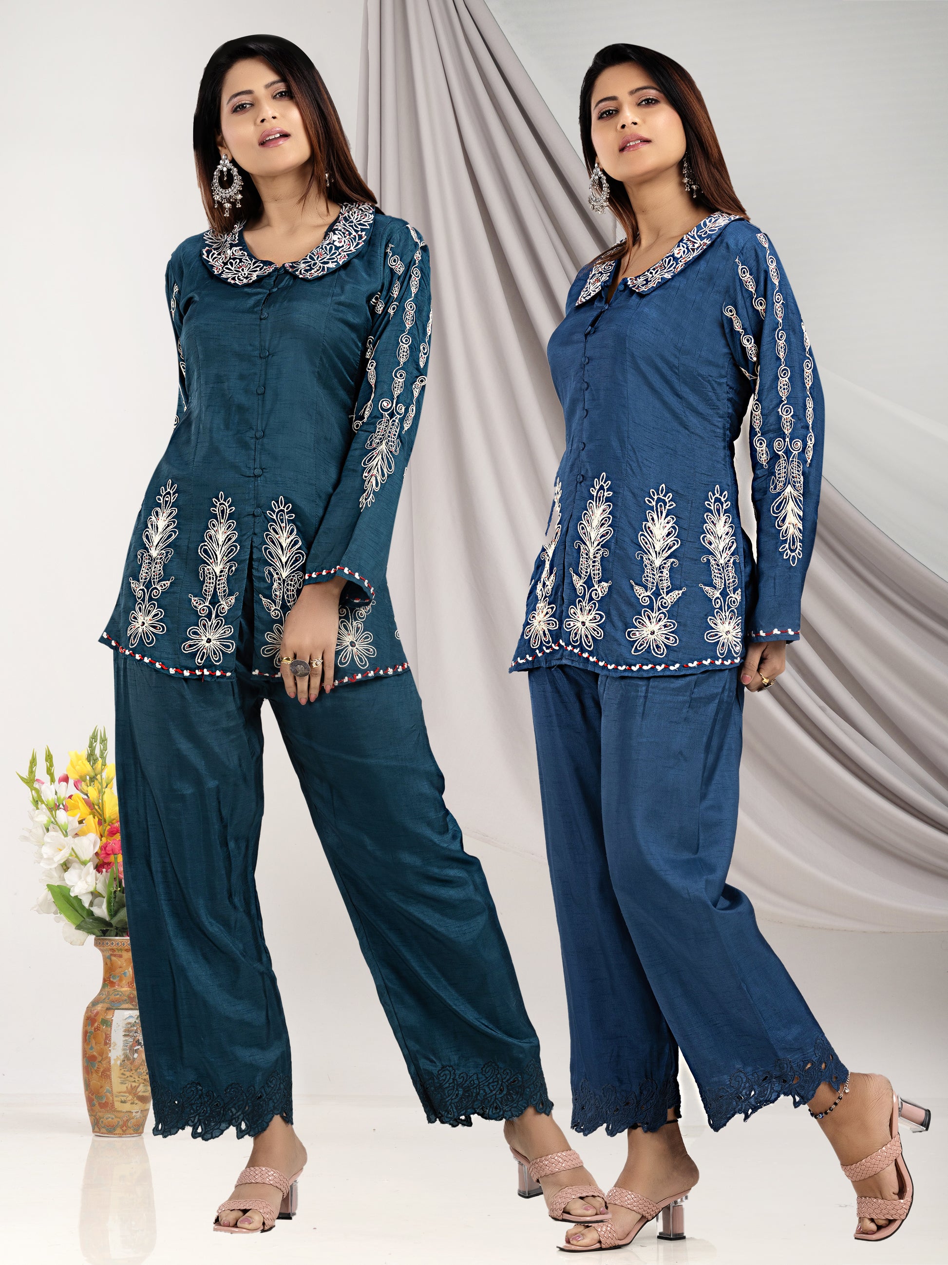 PF7818 - , Kurtis , Casual Wear Contemporary Clothing Cord Sets Ethnic Clothing Printed Silk