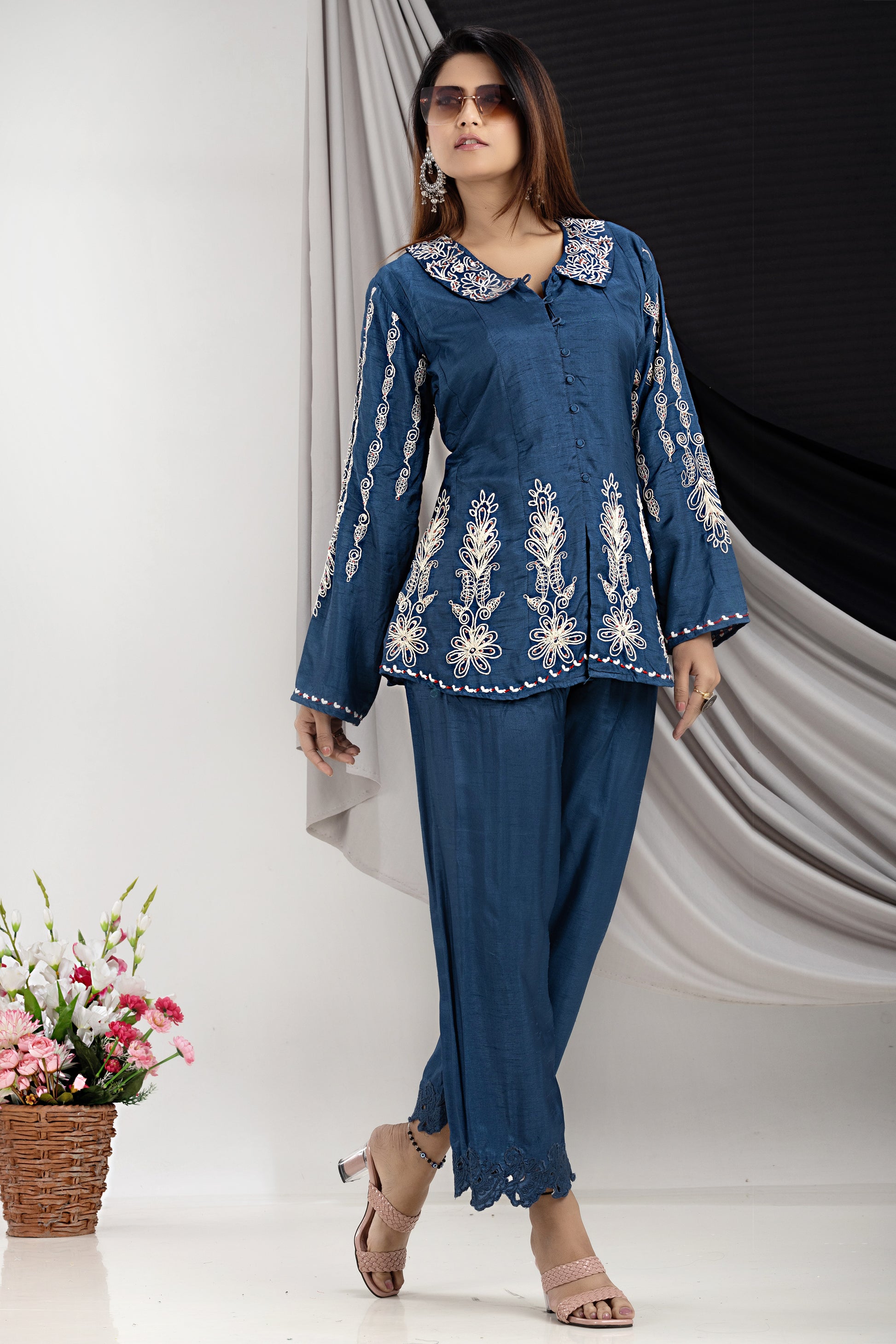 PF7818 - , Kurtis , Casual Wear Contemporary Clothing Cord Sets Ethnic Clothing Printed Silk
