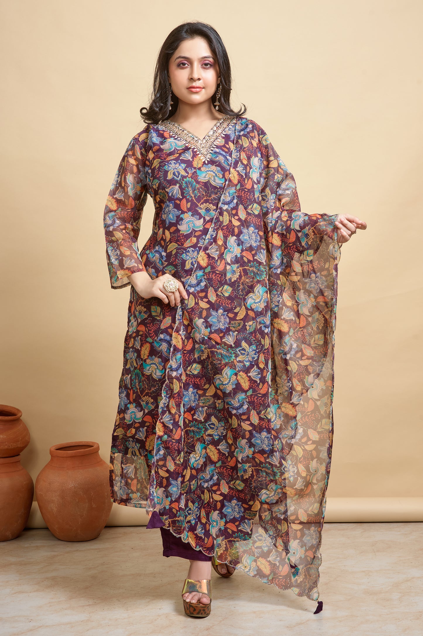 PF7841 - , Kurtis , Chinnon Ethnic Clothing Kurta Sets Printed