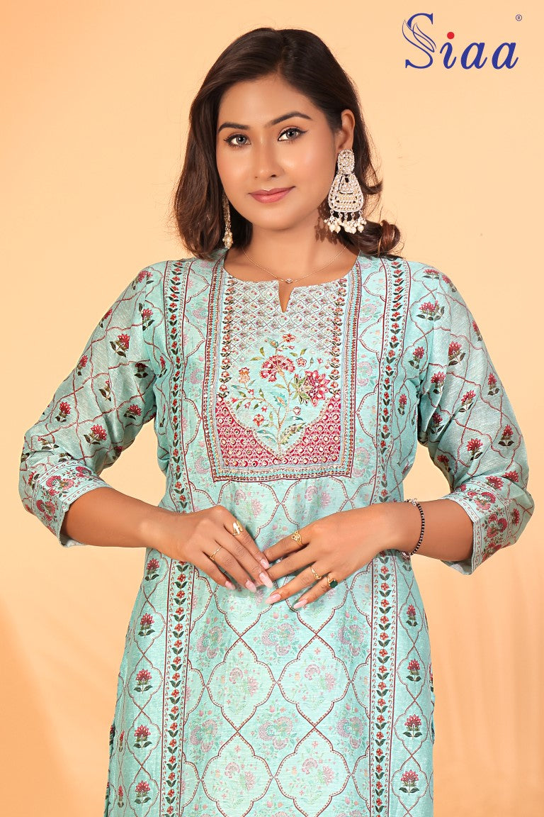PF8260 - , Kurtis , Ethnic Clothing Kurta Sets Printed Silk