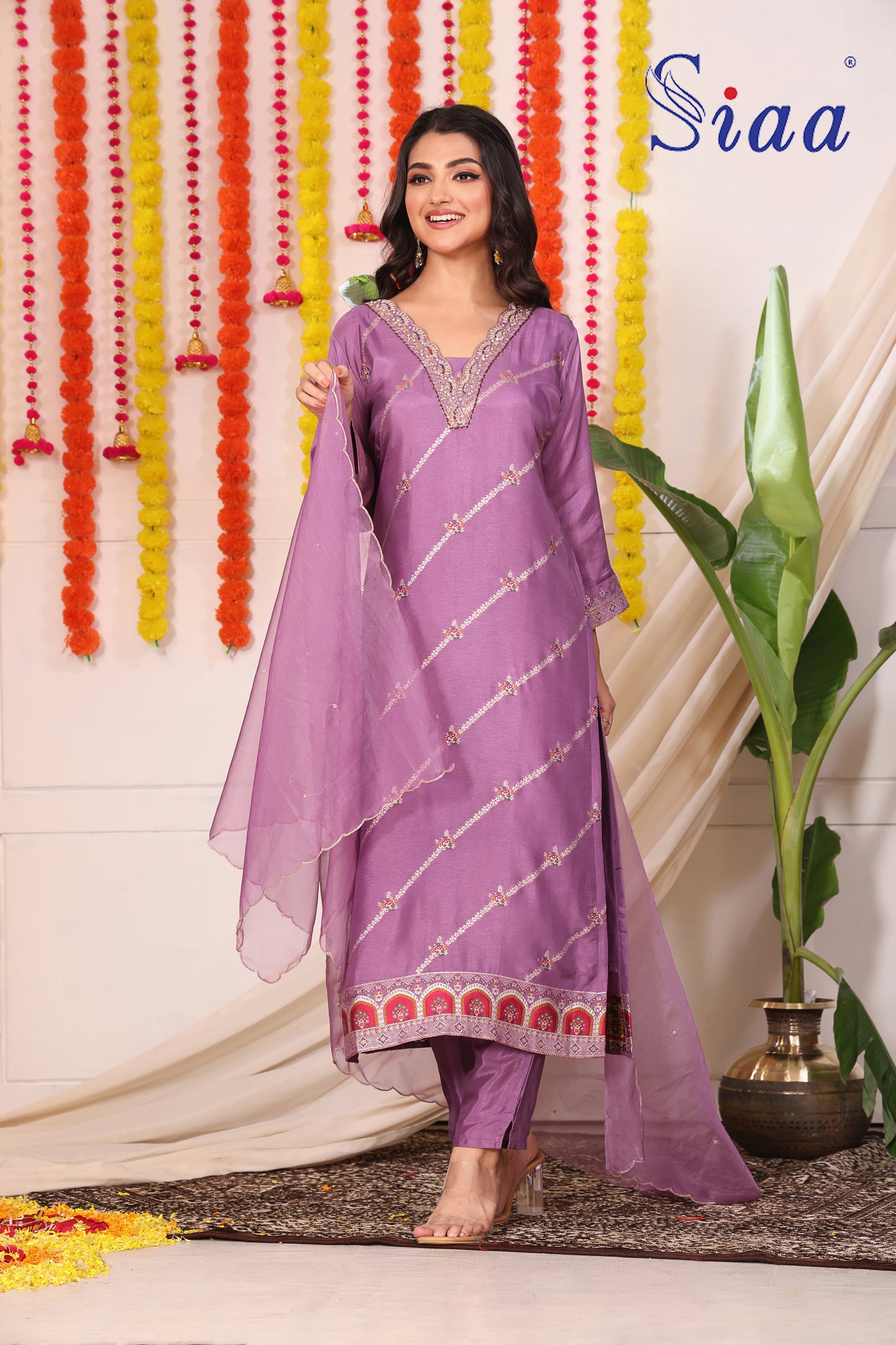 PF8374B - , Kurta , Ethnic Clothing Festive Collection Hand Embroidery Kurta Sets Silk