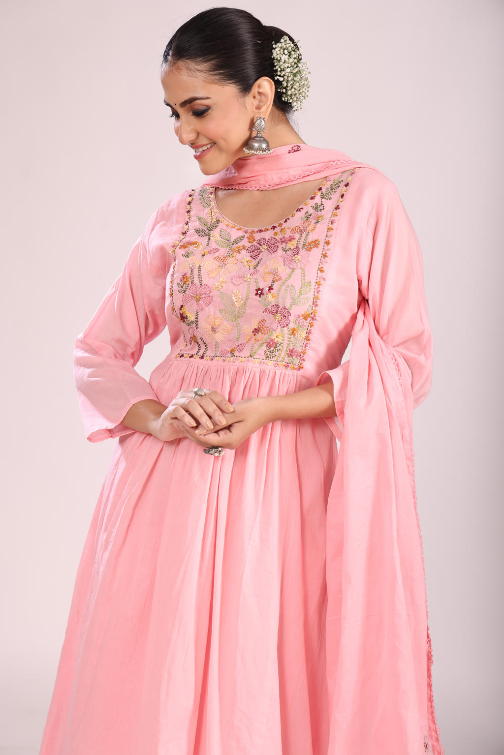 Cotton Kurti Set with Pant & Dupatta – Printed, 3 Pc