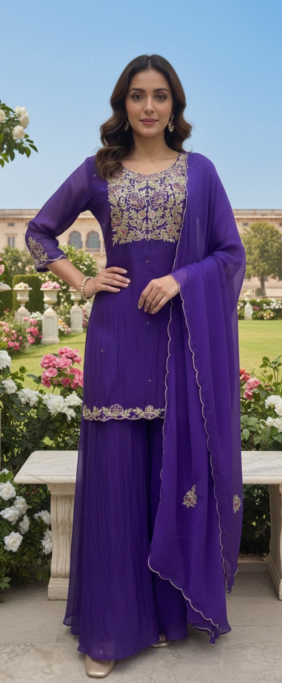 3pc Kurti Divider Dupatta