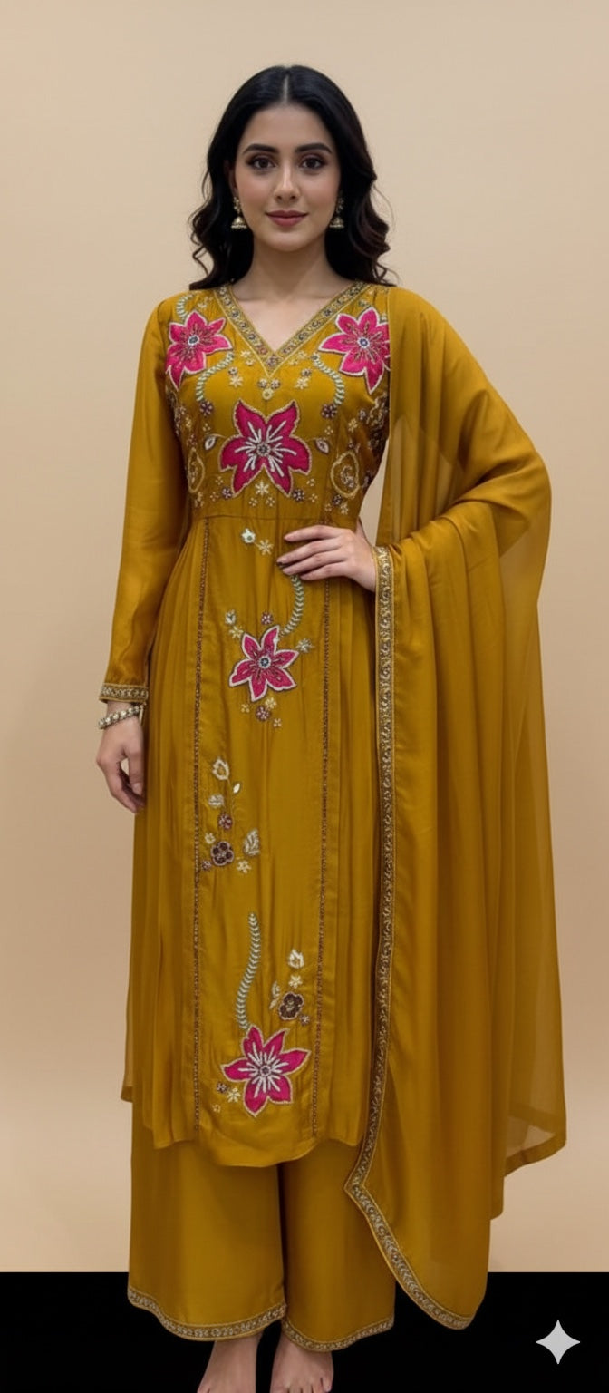 3 Pc Kurti, Pant, Dupatta.
