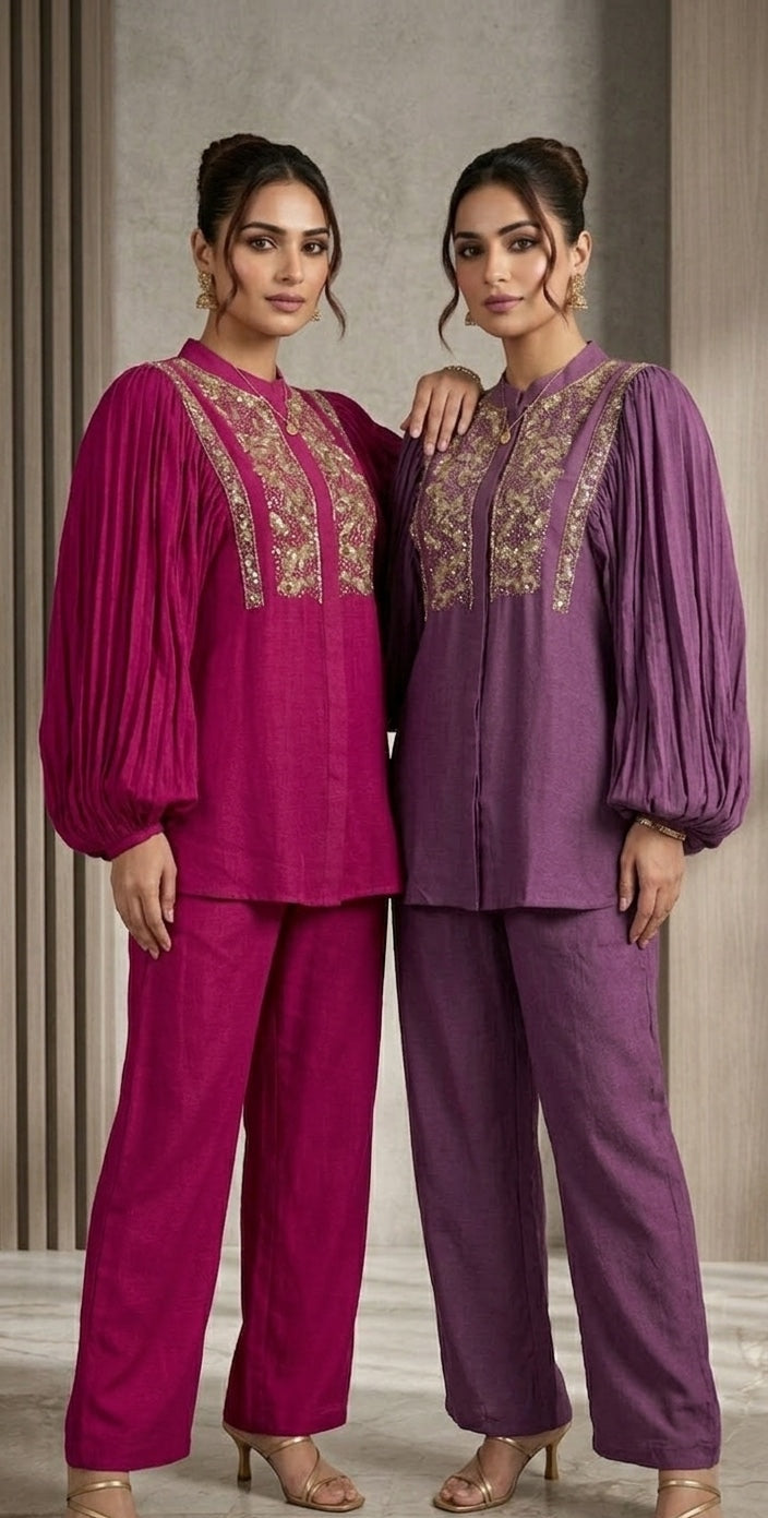 Giant Puff Sleeve Co-Ord Set.