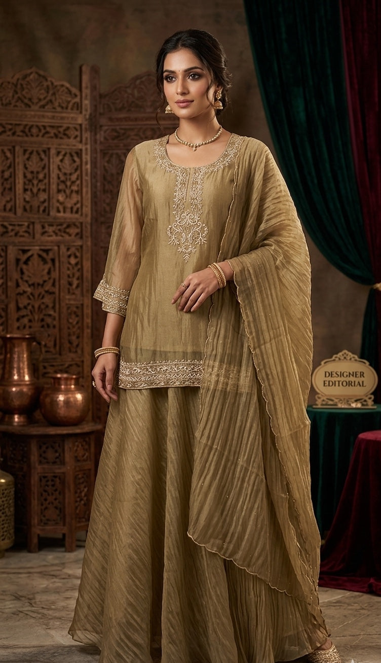 Short Top, Skirt & Dupatta.