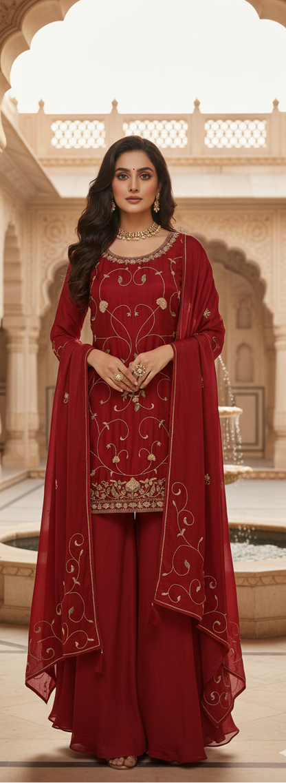 3 pc Kurti, Sharara & Dupatta