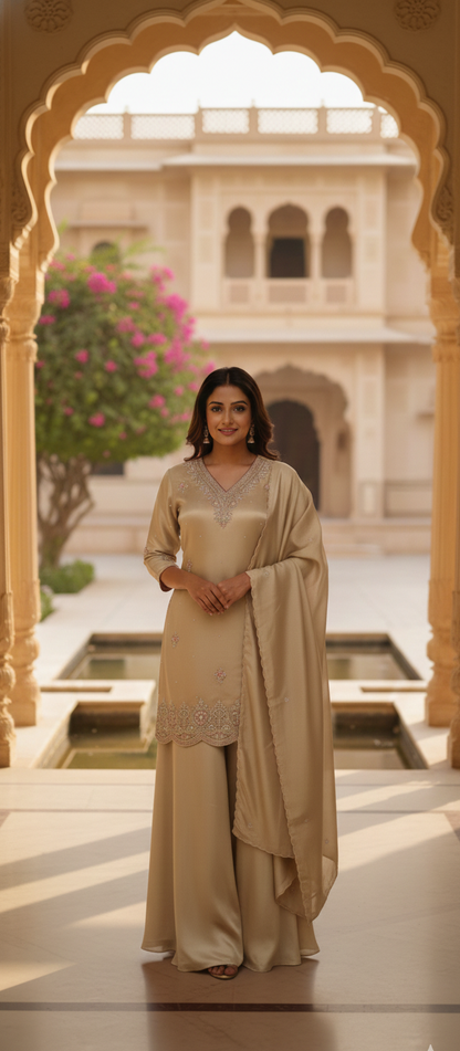 3PC KURTI DIVIDER AND DUPATTA SET