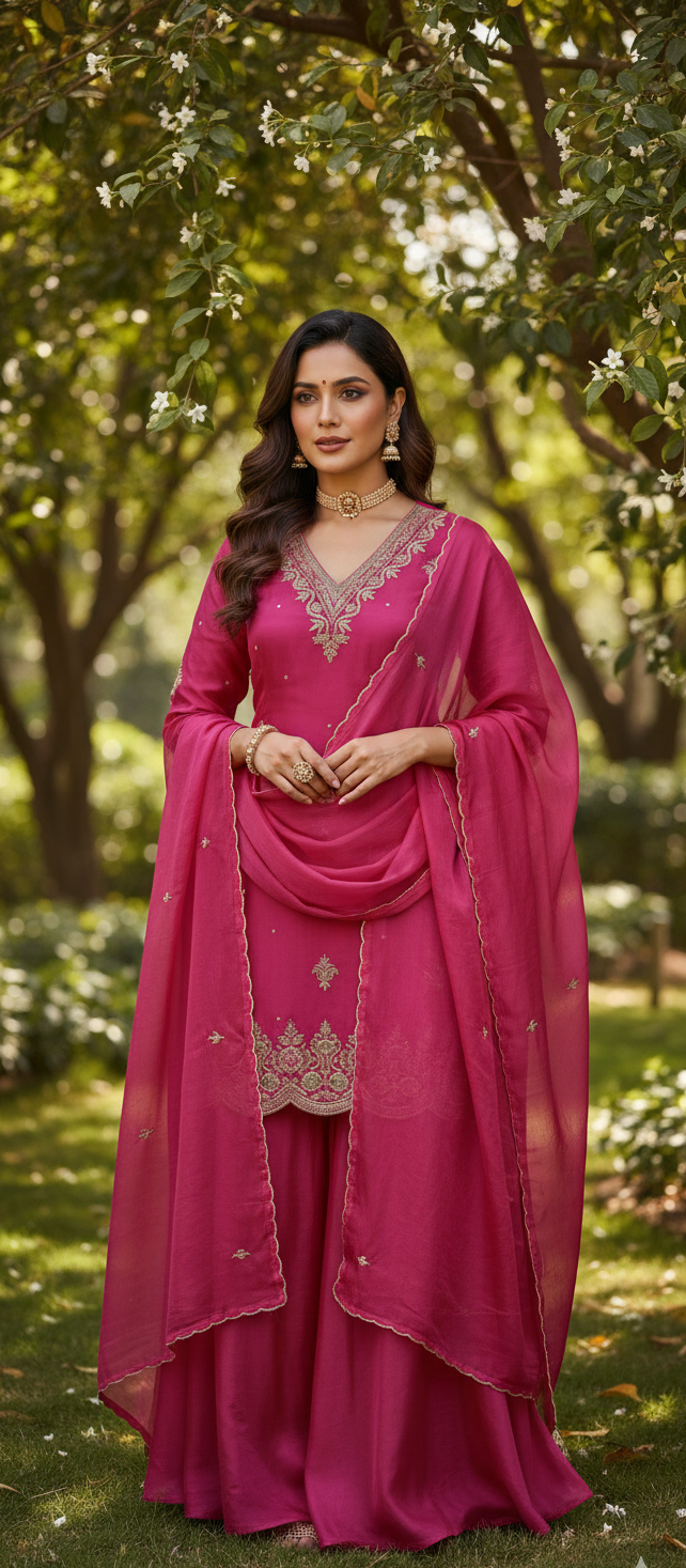 3PC KURTI DIVIDER AND DUPATTA SET