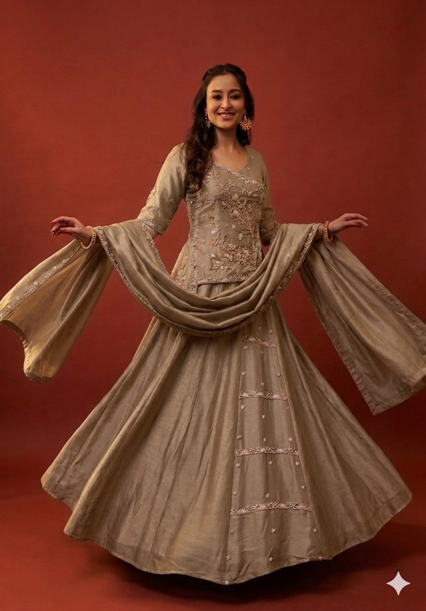 Asymmetric Tunic with Paneled Skirt.