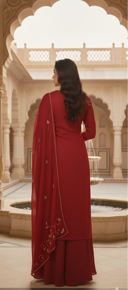 3 pc Kurti, Sharara & Dupatta