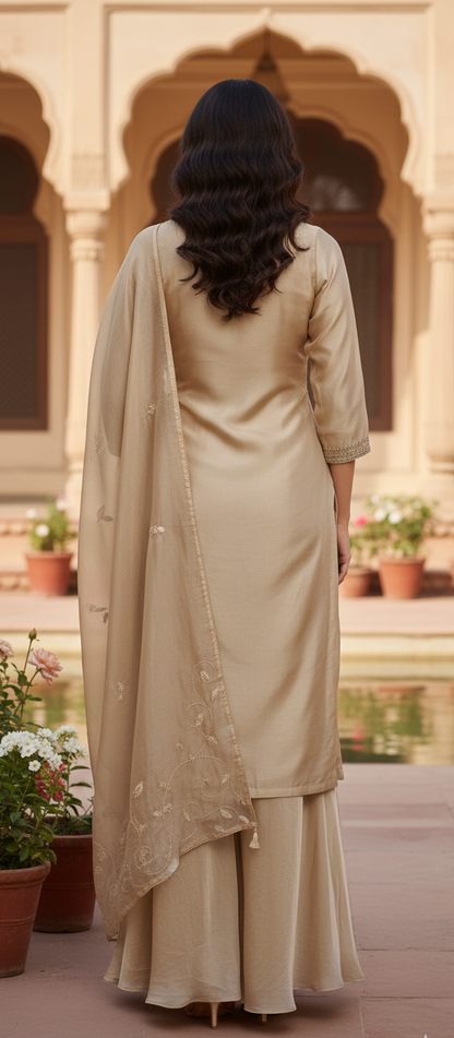 3 pc Kurti, Sharara & Dupatta
