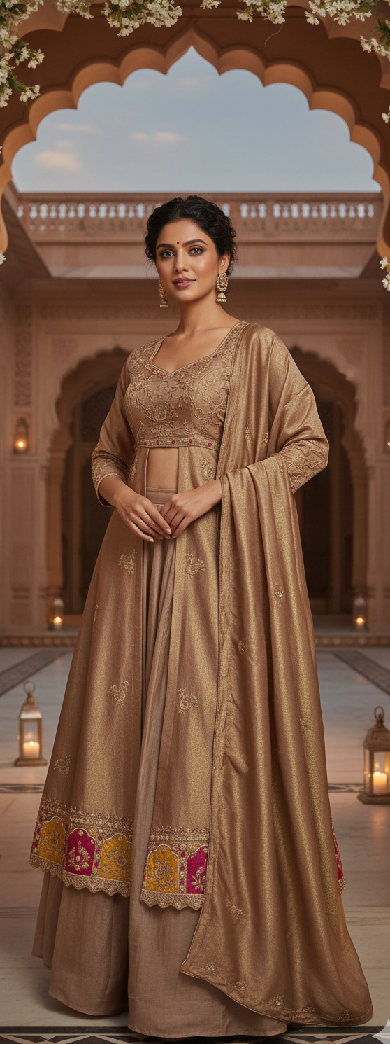 Kali Top with Skirt and Dupatta