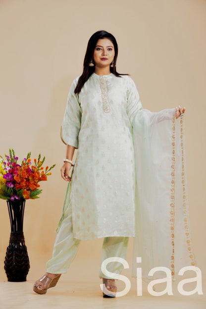 PF7137 Kurtis Ethnic Clothing Festive Collection Hand Embroidery Kurta Sets Silk