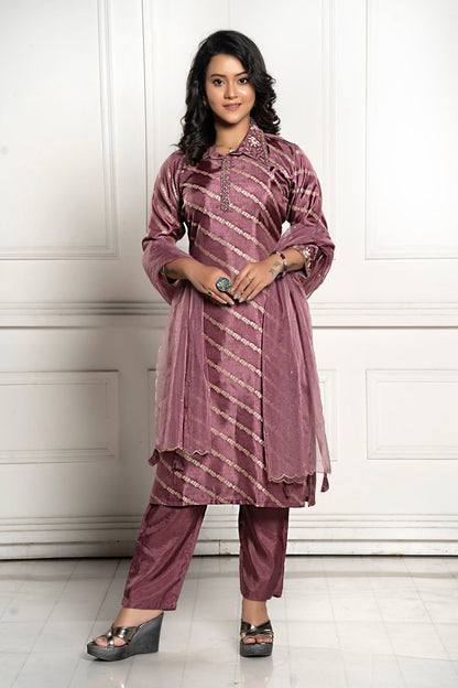 PF7146D Kurtis Ethnic Clothing Hand Embroidery Kurta Sets Silk