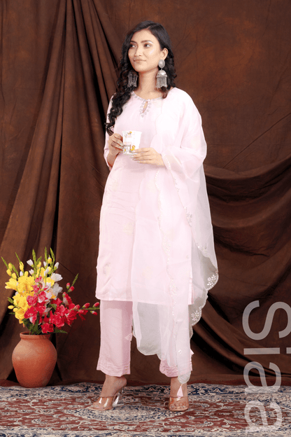 PF7183 Kurtis Ethnic Clothing Festive Collection Hand Embroidery Kurta Sets Silk