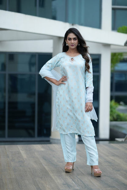 PF7183 Kurtis Ethnic Clothing Festive Collection Hand Embroidery Kurta Sets Silk