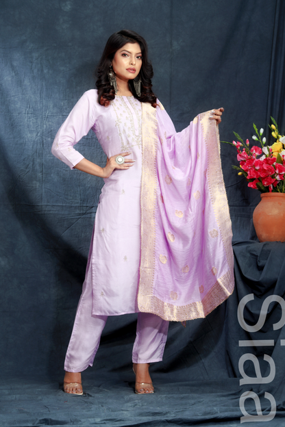 PF7219A Kurtis Banarasi Ethnic Clothing Festive Collection Hand Embroidery Kurta Sets Silk