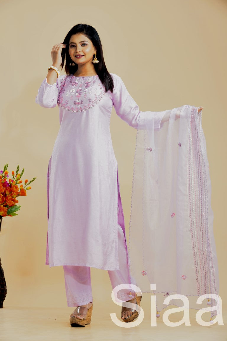 PF7280 Kurtis Ethnic Clothing Hand Embroidery Kurta Sets Silk