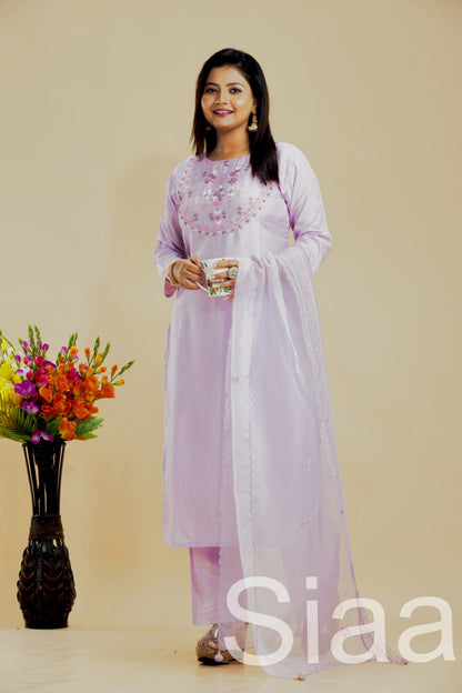 PF7280 Kurtis Ethnic Clothing Hand Embroidery Kurta Sets Silk