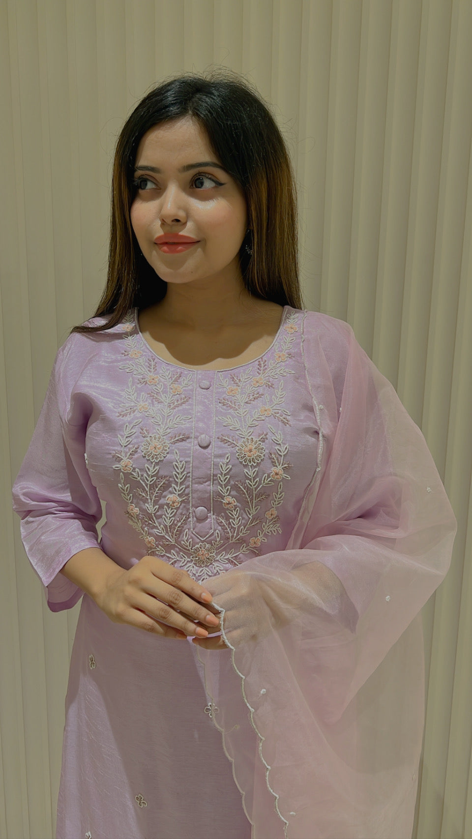 PF7394 - , Kurtis , Ethnic Clothing Hand Embroidery Kurta Sets Silk