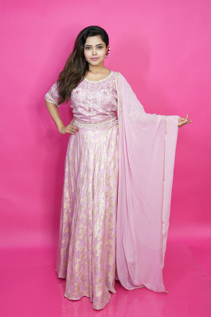 PF7468 - , Kurtis , Casual Wear Cocktail Collection Contemporary Clothing Cord Sets Hand Embroidery Silk Skirts sets