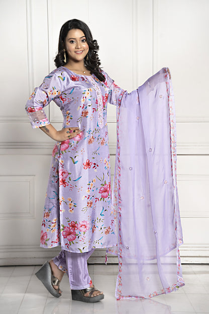 PF7600 - , Kurtis , Ethnic Clothing Festive Collection Hand Embroidery Kurta Sets Printed Silk