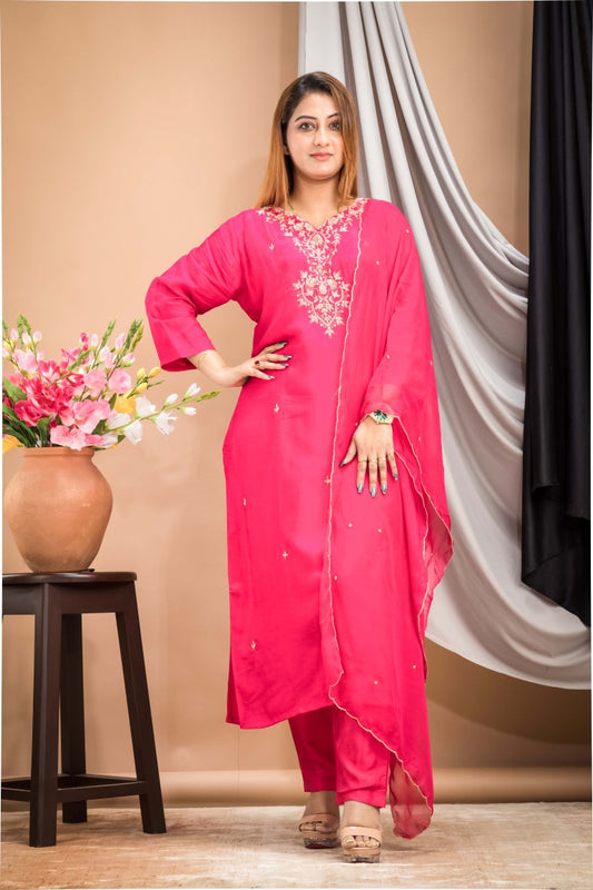 PF7665 Kurtis Chinnon Ethnic Clothing Hand Embroidery Kurta Sets