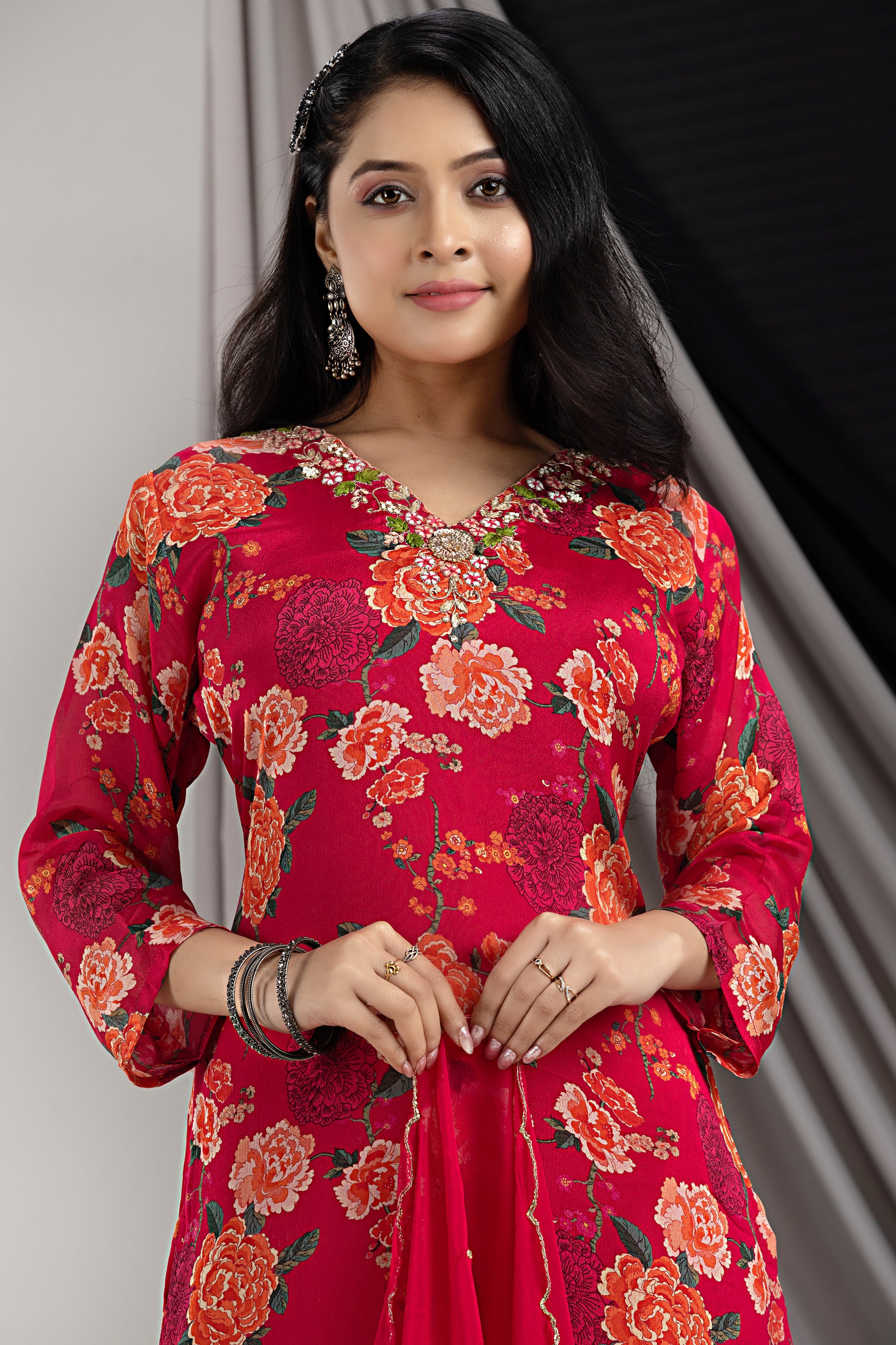 PF7685A - , Kurtis , Cotton Ethnic Clothing Kurta Sets Printed