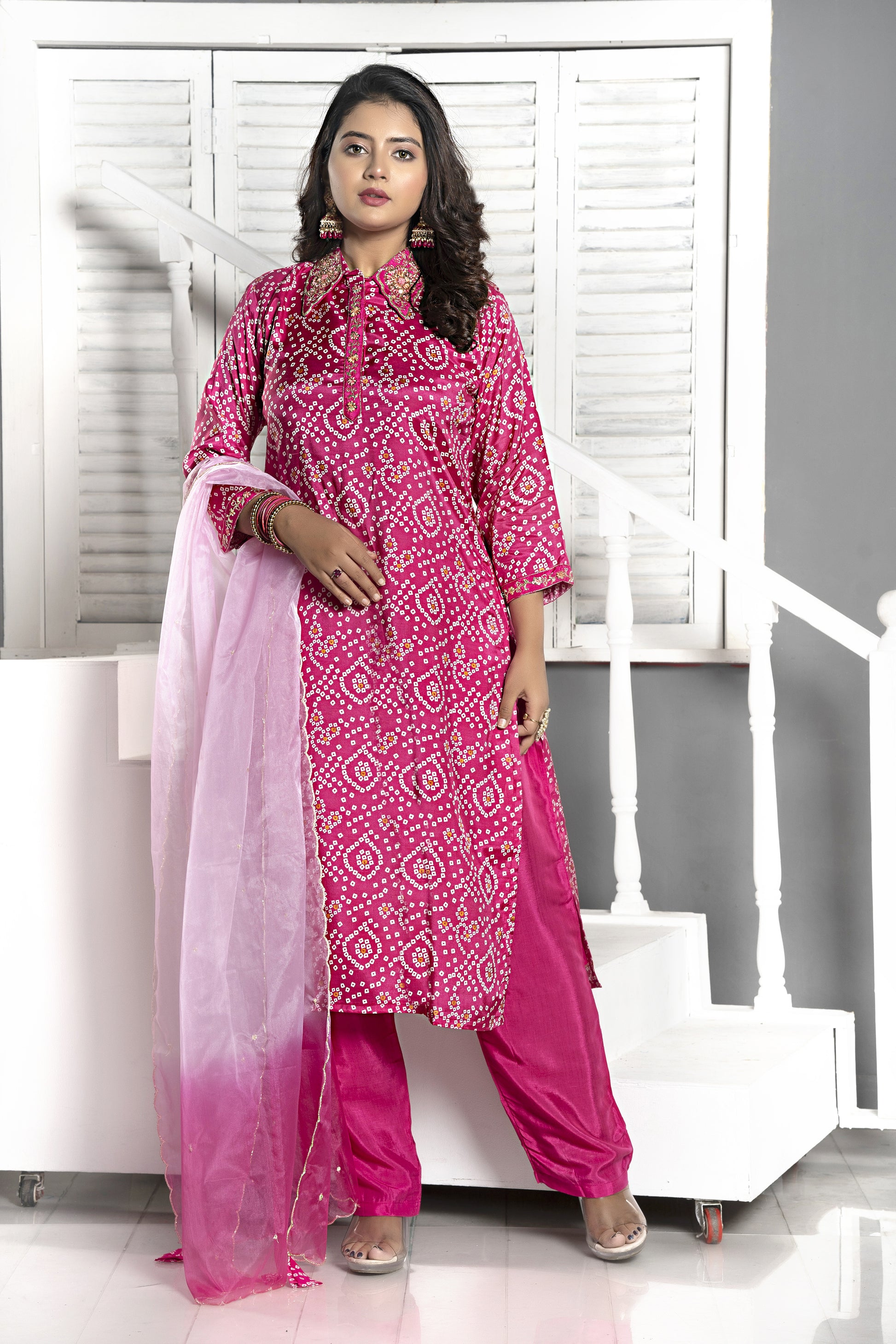 PF7774 - , Kurtis , Ethnic Clothing Kurta Sets Printed Silk