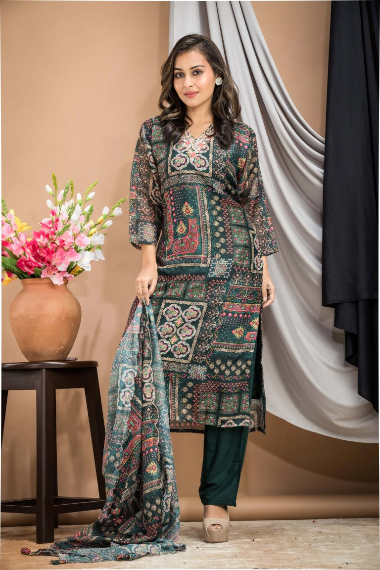 PF7851 - , Kurtis , Chinnon Ethnic Clothing Kurta Sets Printed