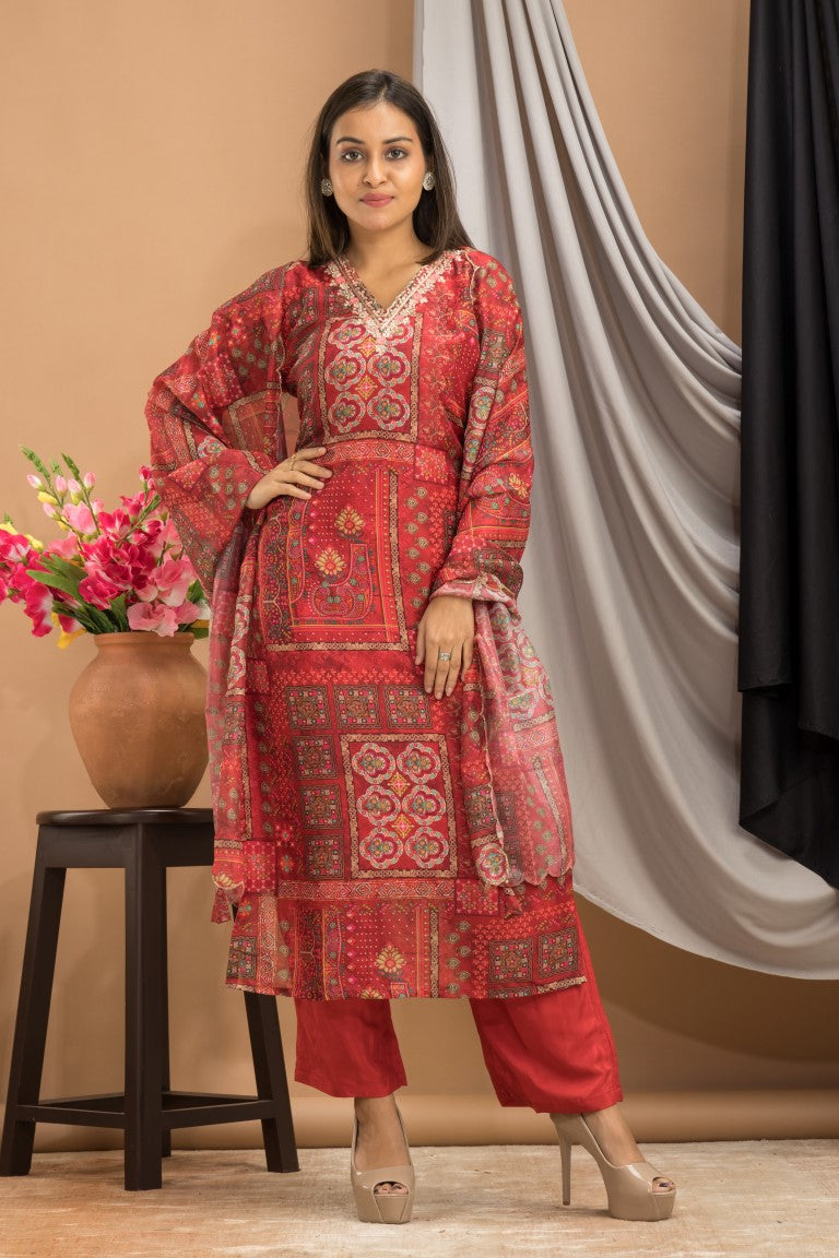 PF7851 - , Kurtis , Chinnon Ethnic Clothing Kurta Sets Printed