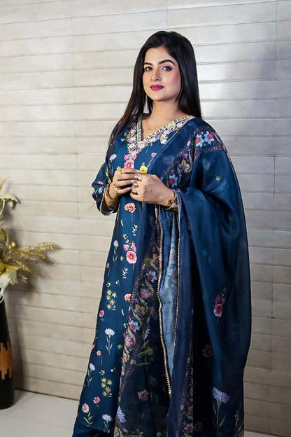 PF7855 - , Kurtis , Ethnic Clothing Kurta Sets Printed Silk