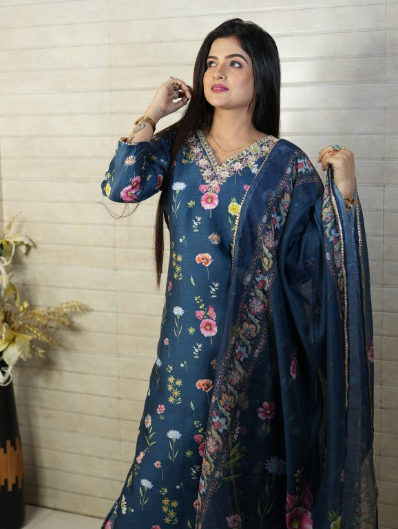 PF7855 - , Kurtis , Ethnic Clothing Kurta Sets Printed Silk