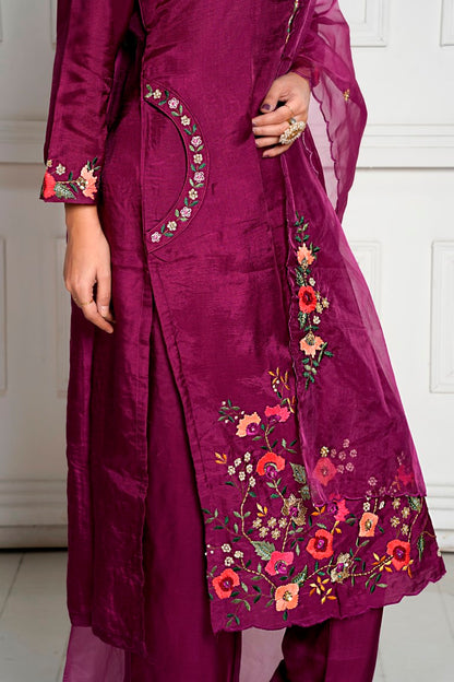 PF7924 Kurtis Ethnic Clothing Festive Collection Hand Embroidery Kurta Sets Silk