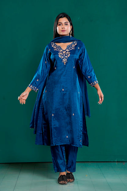 PF8012 Kurtis Ethnic Clothing Festive Collection Hand Embroidery Kurta Sets Silk