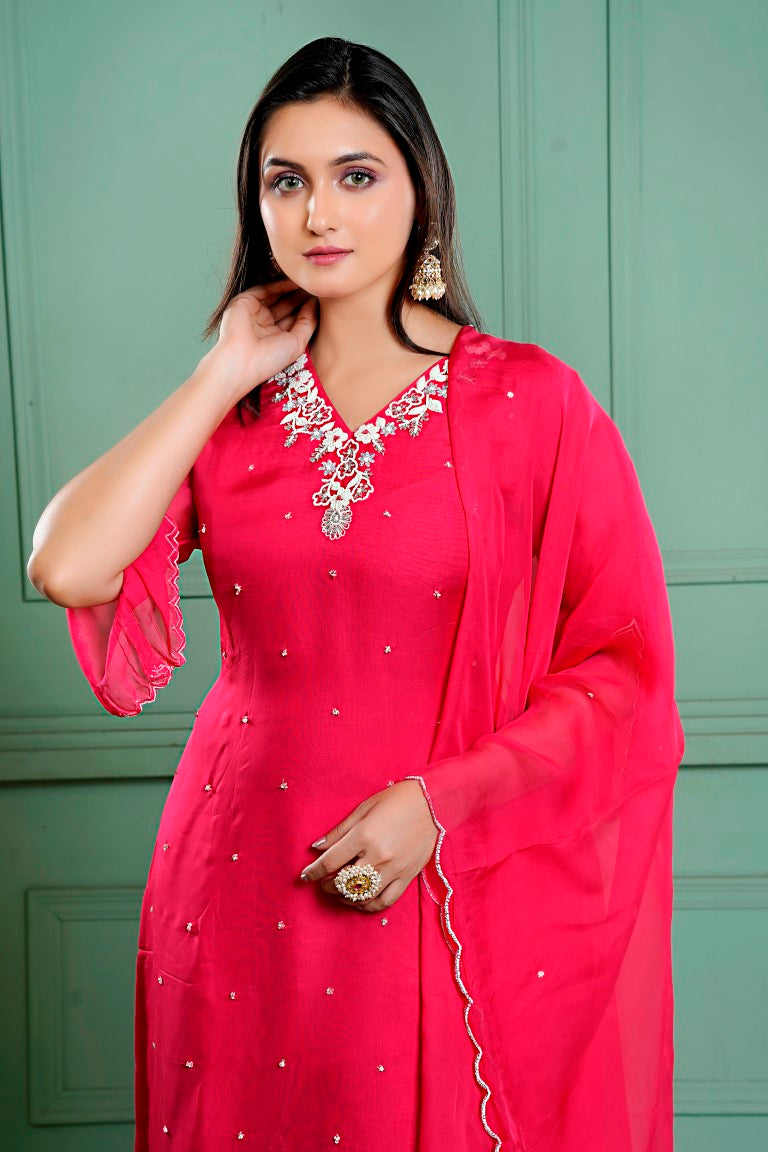 PF8021 Kurtis Ethnic Clothing Georgette Hand Embroidery Kurta Sets