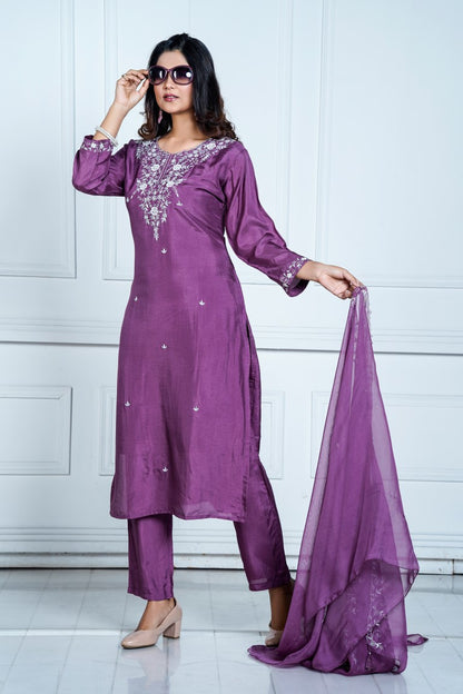 PF8056 Kurtis Ethnic Clothing Festive Collection Hand Embroidery Kurta Sets Silk