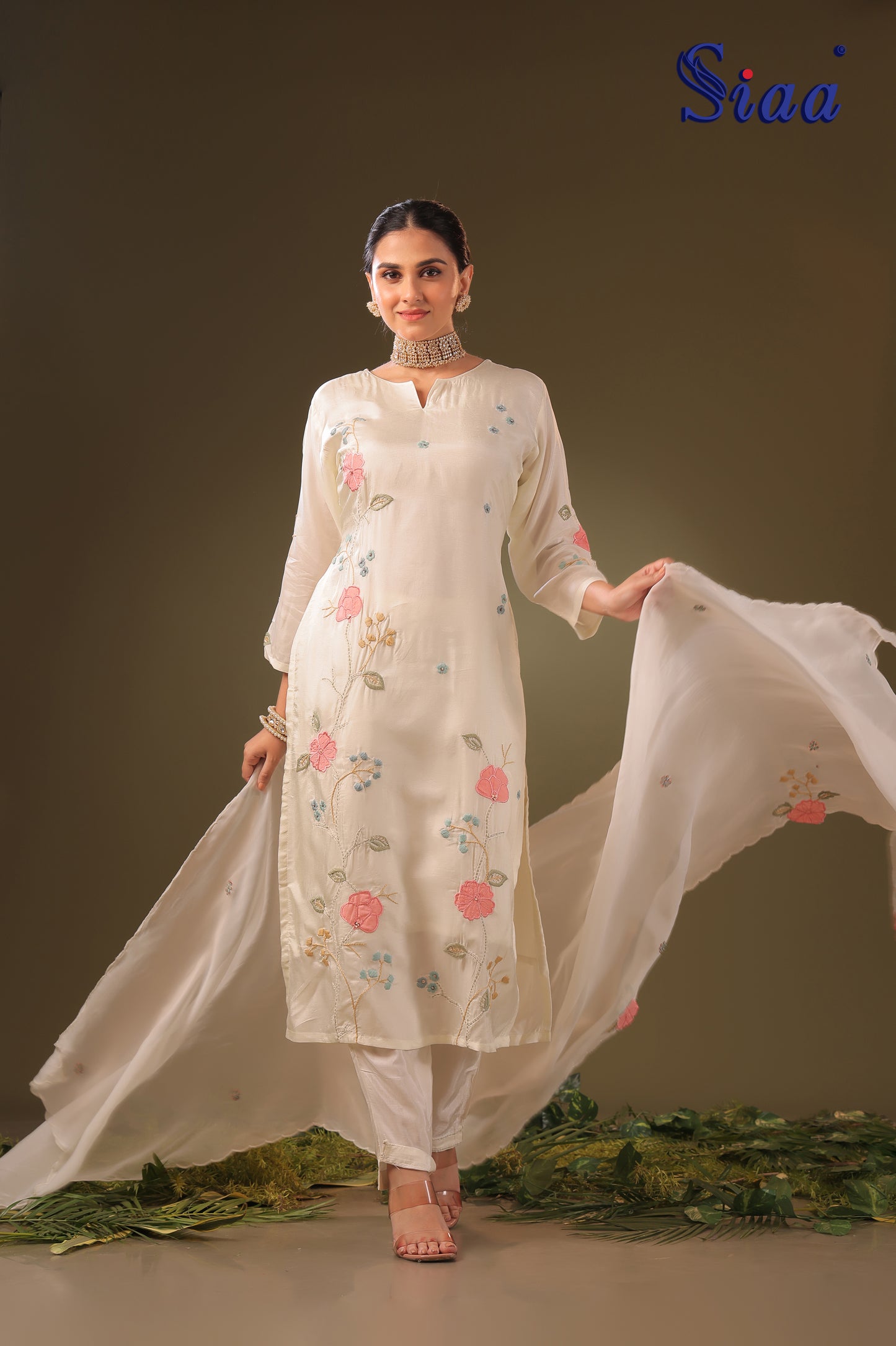 PF8126A - , , Ethnic Clothing Festive Collection fresh Release Hand Embroidery Kurta Sets Printed Silk Trending Collection