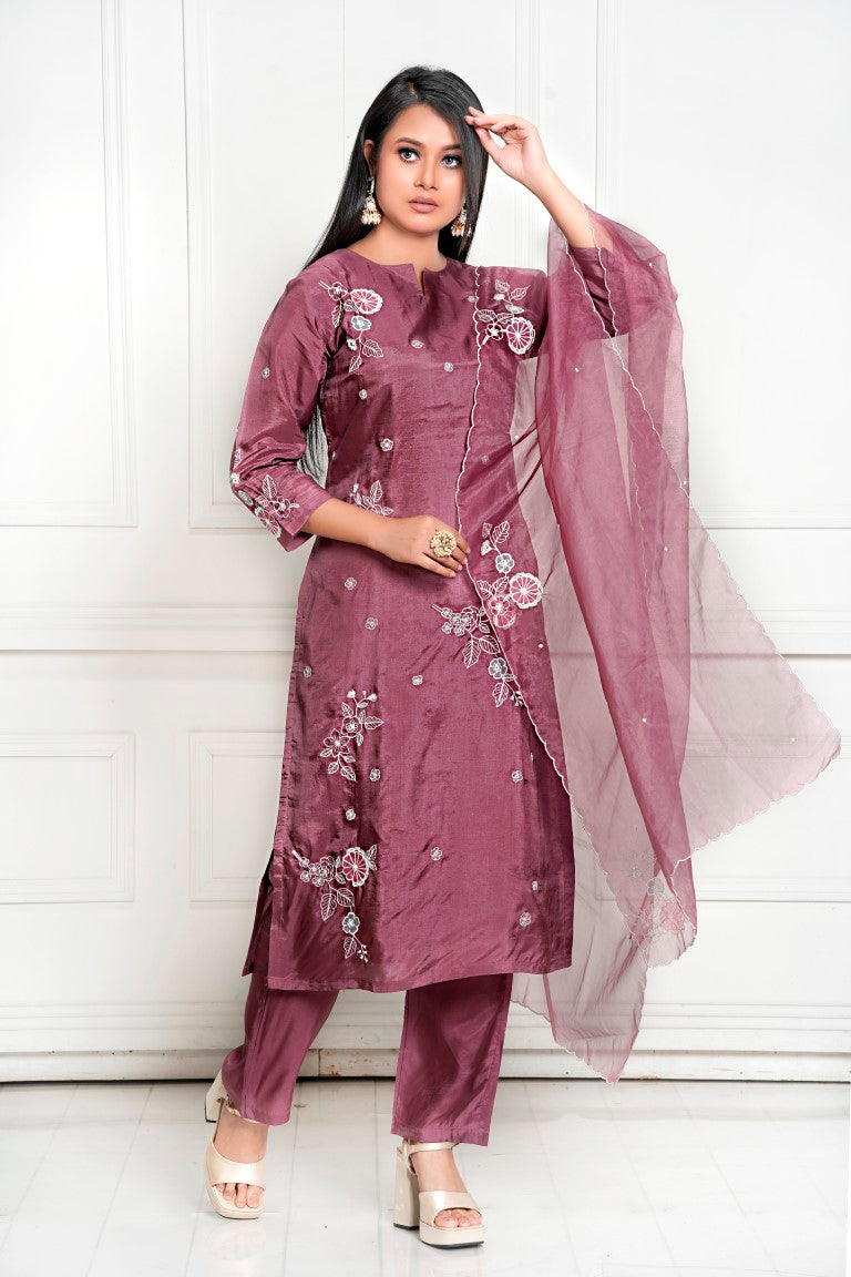 PF8142 Kurtis Ethnic Clothing Festive Collection Hand Embroidery Kurta Sets Silk