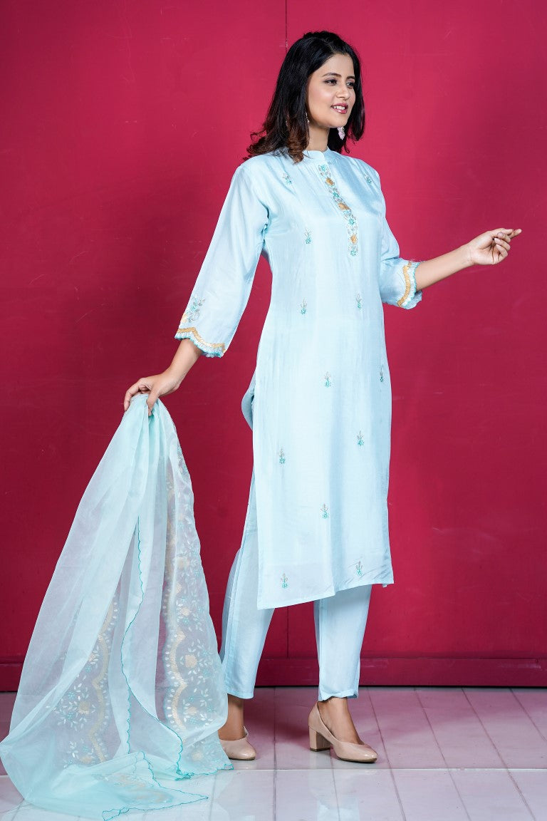 PF8147 Firoza Kurtis Ethnic Clothing Festive Collection Hand Embroidery Kurta Sets Silk