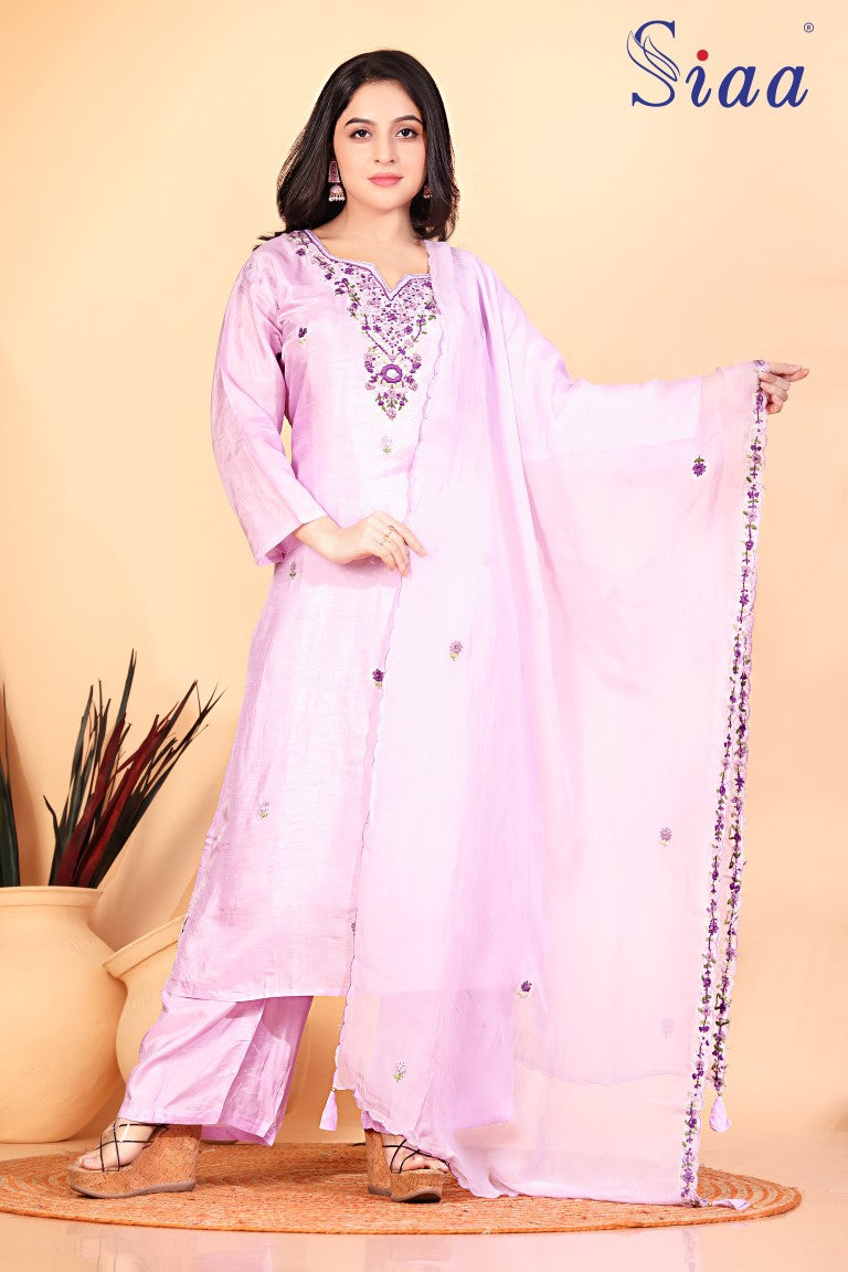 PF8149 Kurtis Ethnic Clothing Festive Collection Hand Embroidery Kurta Sets Silk