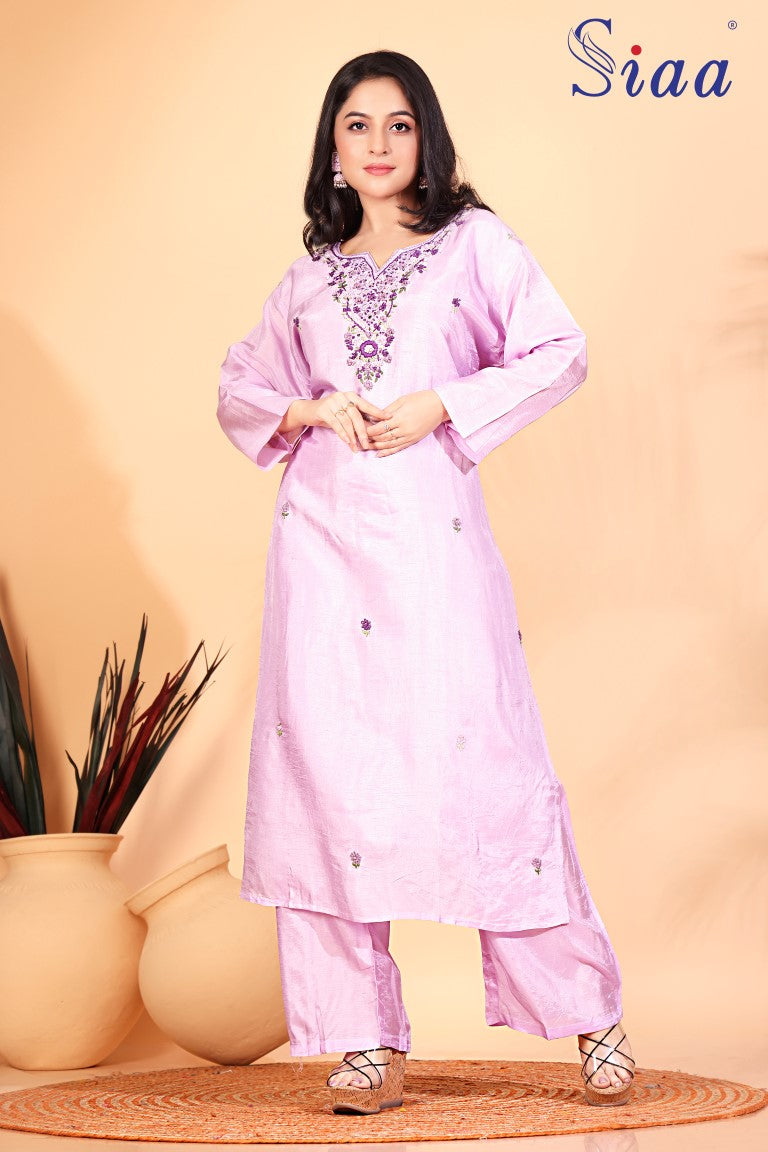 PF8149 Kurtis Ethnic Clothing Festive Collection Hand Embroidery Kurta Sets Silk