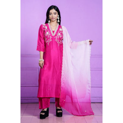 PF8155 Kurtis Ethnic Clothing Hand Embroidery Kurta Sets Silk