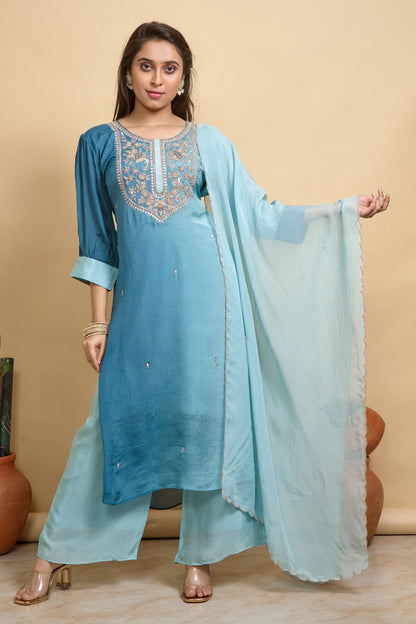 PF8188 Sky Blue Kurtis