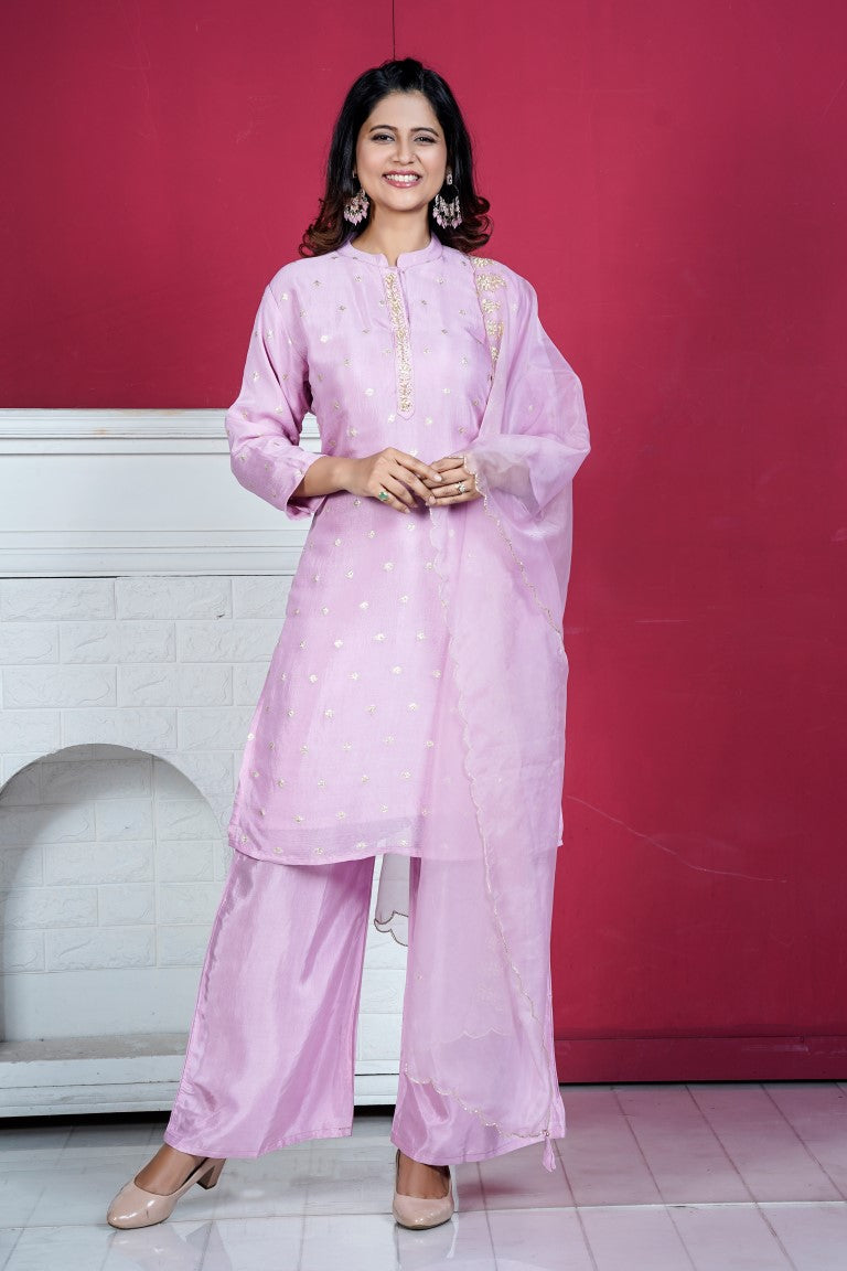 PF8198 - , Kurtis , Ethnic Clothing Festive Collection Hand Embroidery Kurta Sets Silk
