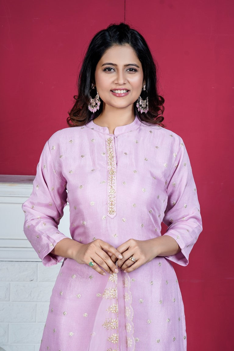 PF8198 - , Kurtis , Ethnic Clothing Festive Collection Hand Embroidery Kurta Sets Silk